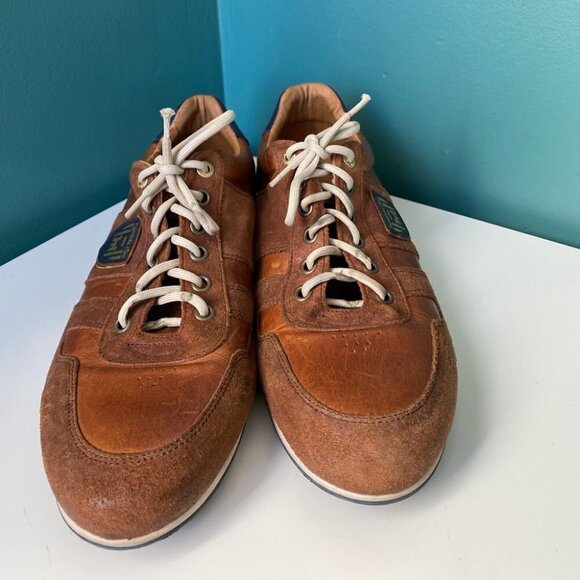 PANTOFOLA d'Oro Tan Leather Sneakers Inspired by Soccer Football Men’s Size 10 - Picture 4 of 7